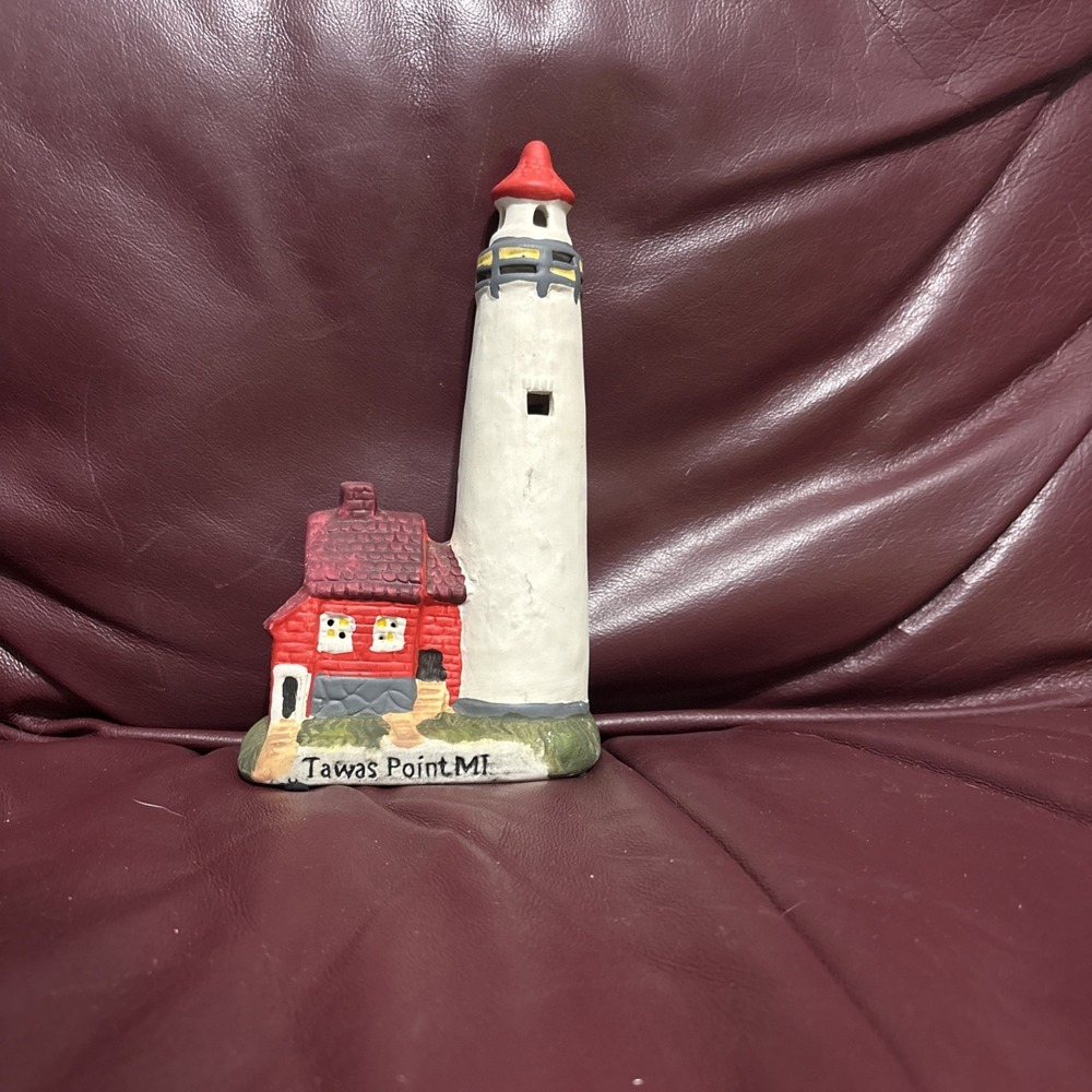 Tawas Point , MI Lighthouse Porcelain figuring by lighthouse collection